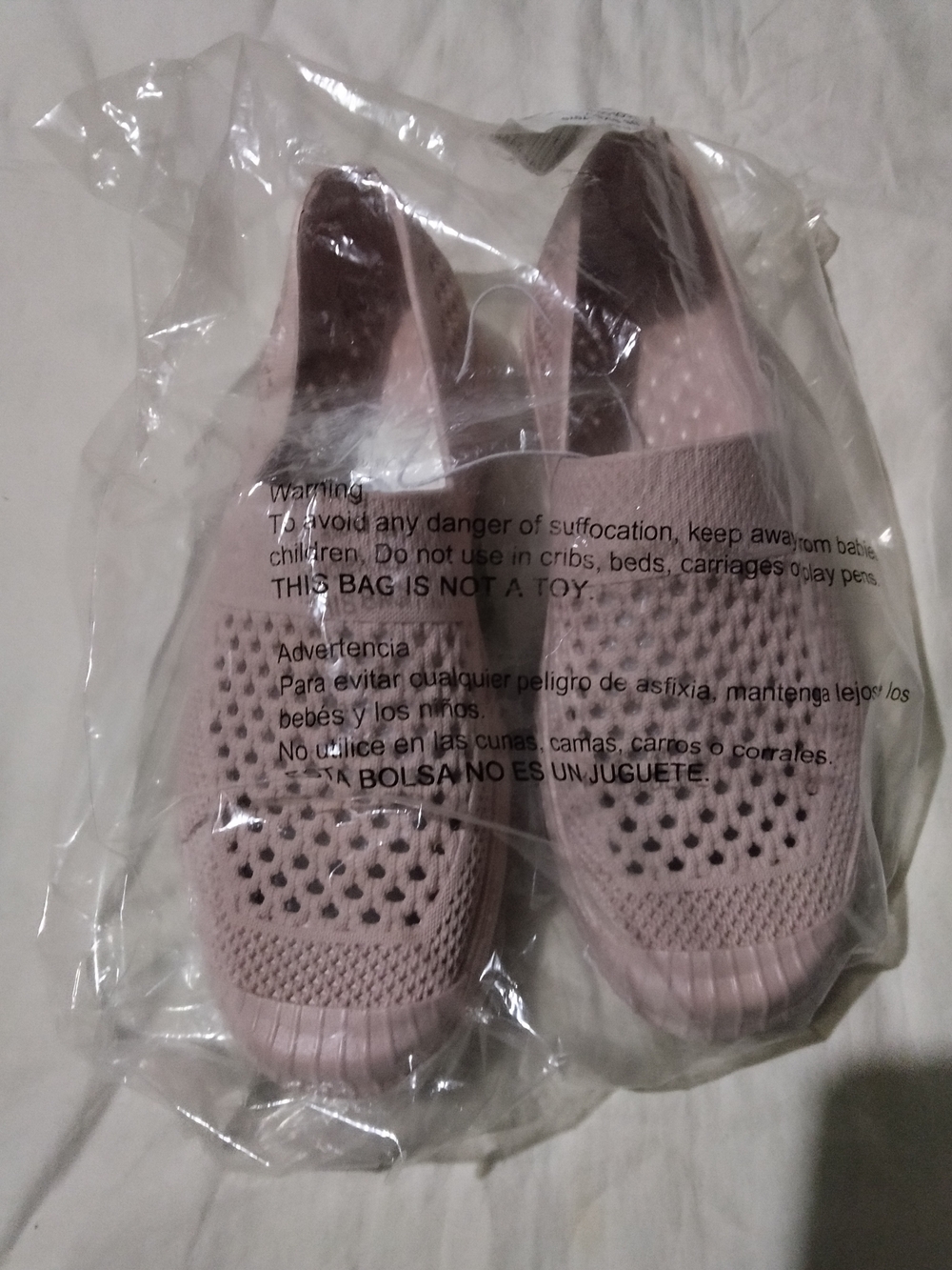 Layer 8 Women's Slip-On Knit Sneakers in Light Pink